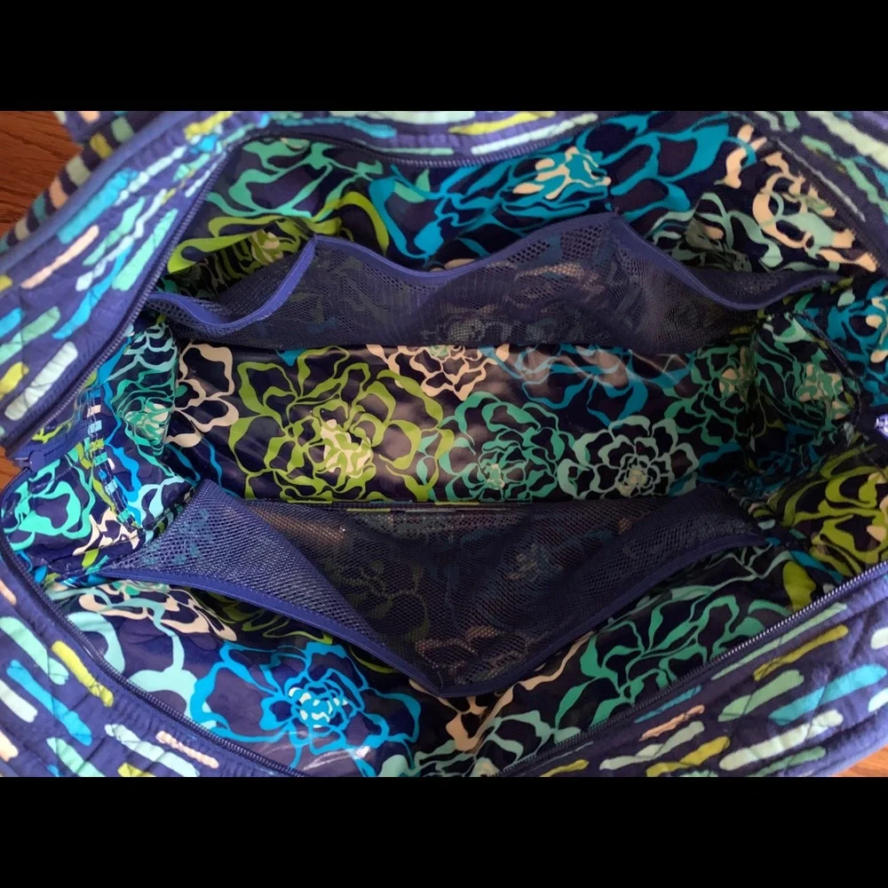 Vera Bradley Blue Diaper Bag with diaper pad